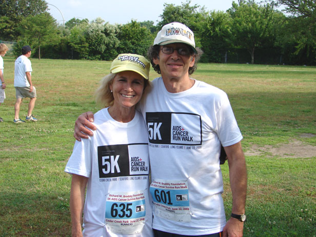 Jodi and Richard at the 5k AIDS Cancer Run Walk