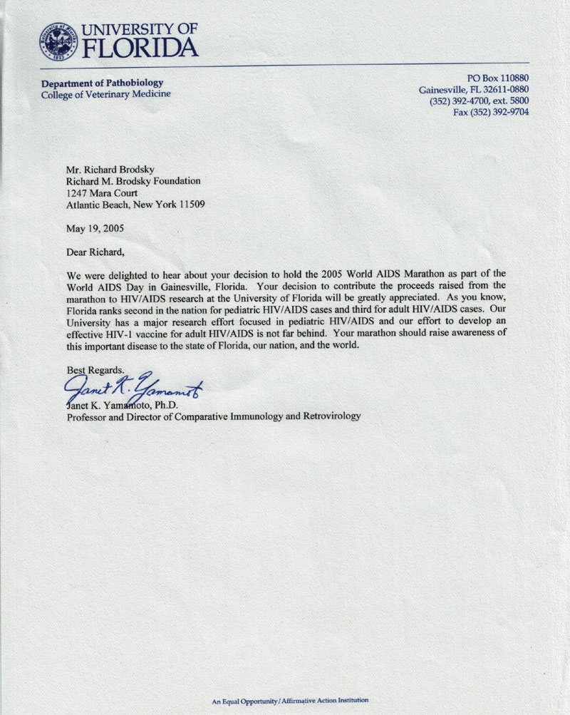 Letter of Support From Dr. Janet Yamamoto