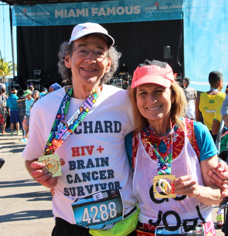 Richard at the Finish line of the 2012 Hartford Marathon