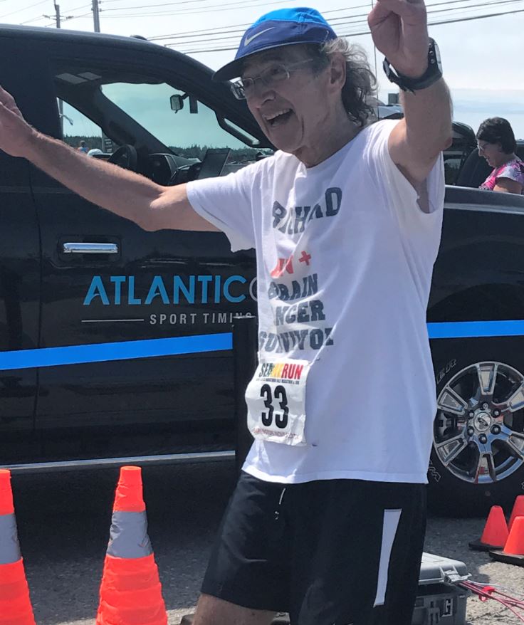 Richard at the Finish line of the 2014 Hartford Marathon